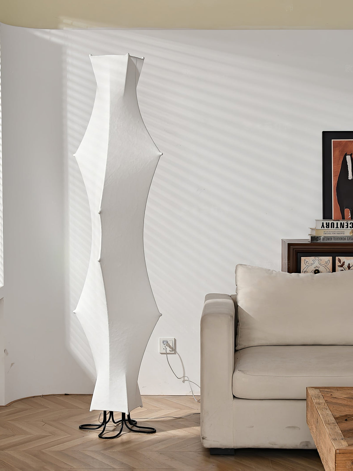 Vela Twist Silk Floor Lamp
