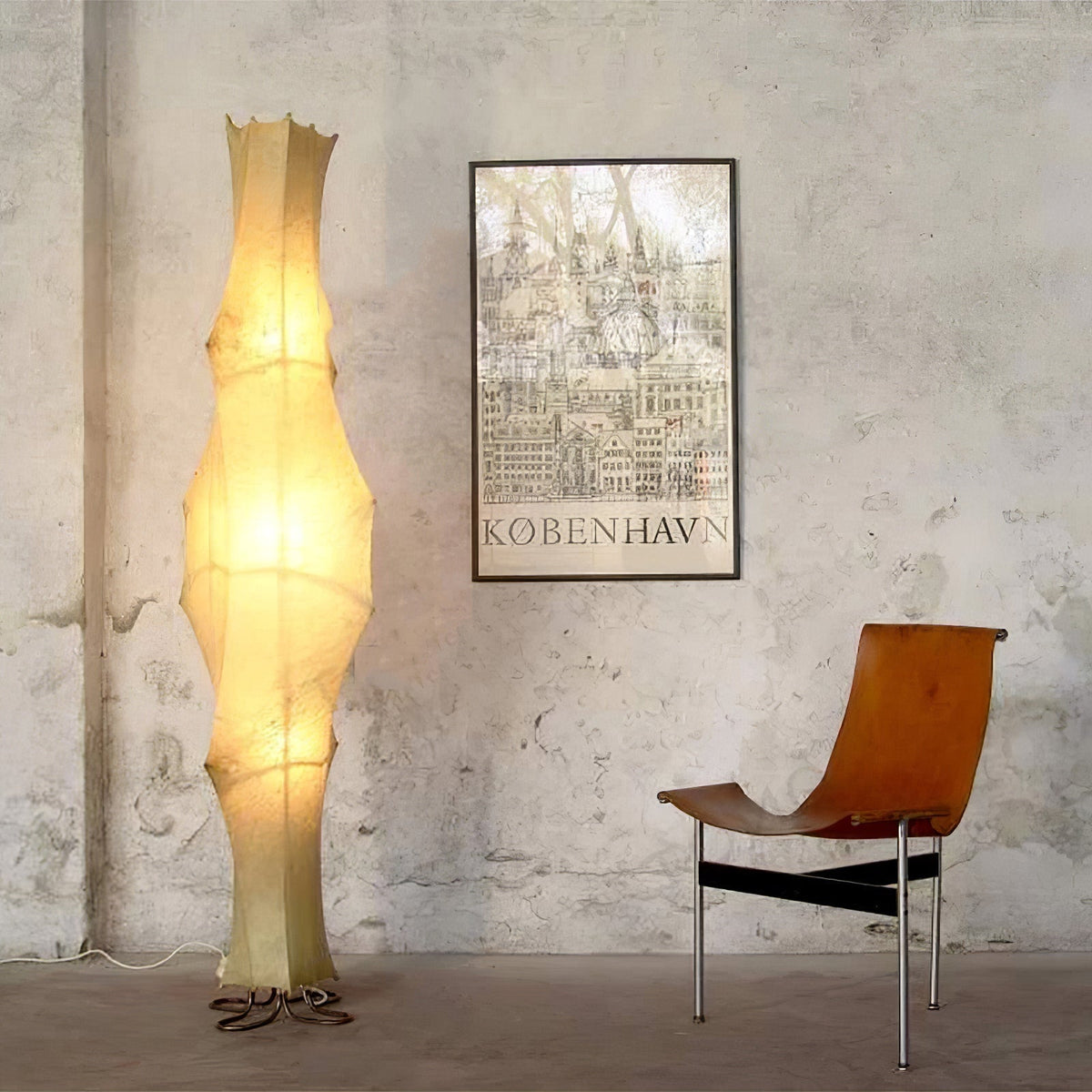 Vela Twist Silk Floor Lamp