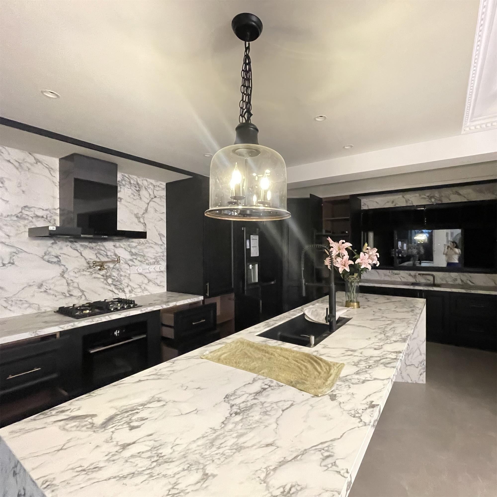 Sysolion Vintage Elegance Glass Pendant Lamp - Neutral Decor