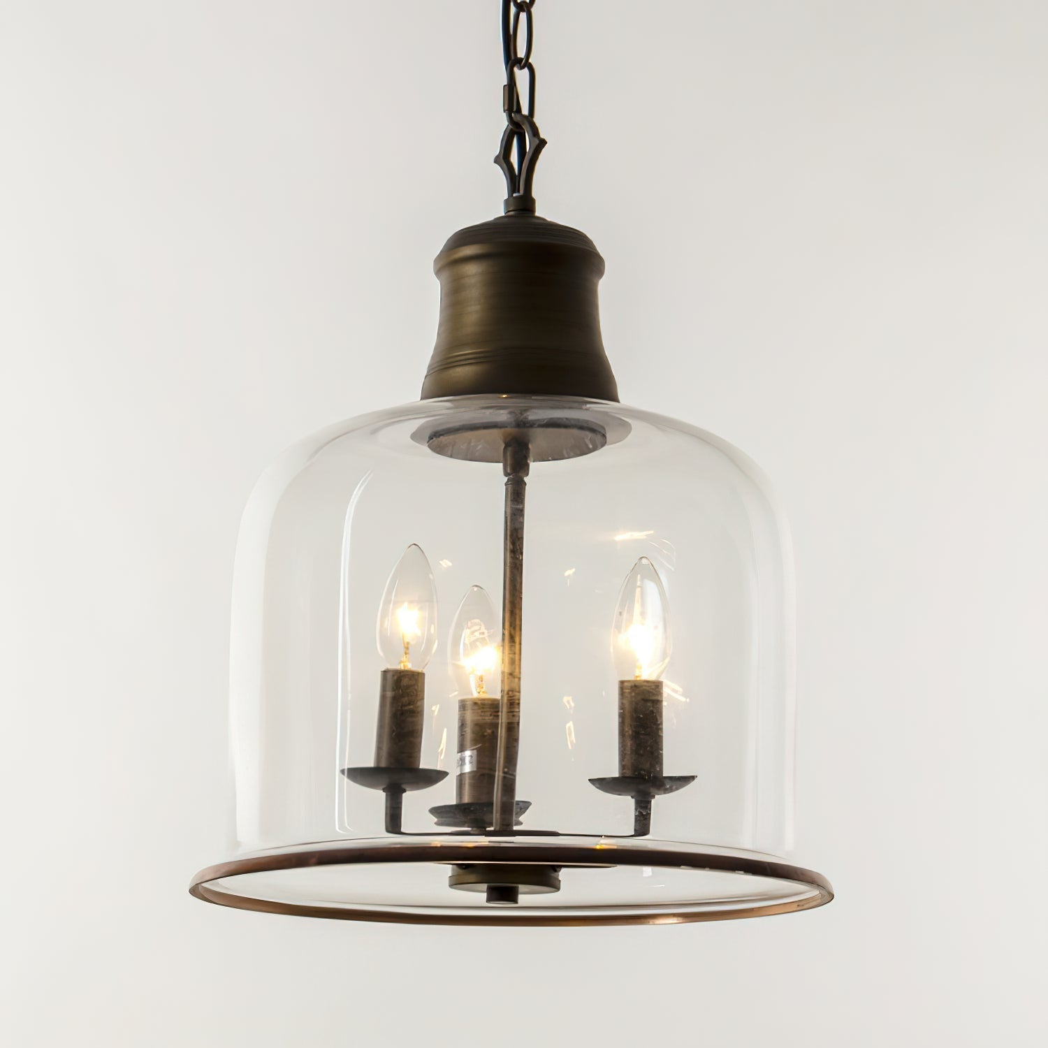 Sysolion Vintage Elegance Glass Pendant Lamp - Neutral Decor