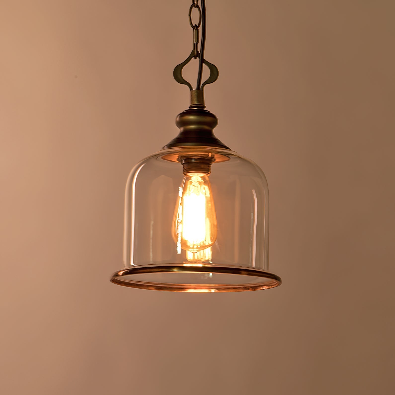 Sysolion Vintage Elegance Glass Pendant Lamp - Neutral Decor