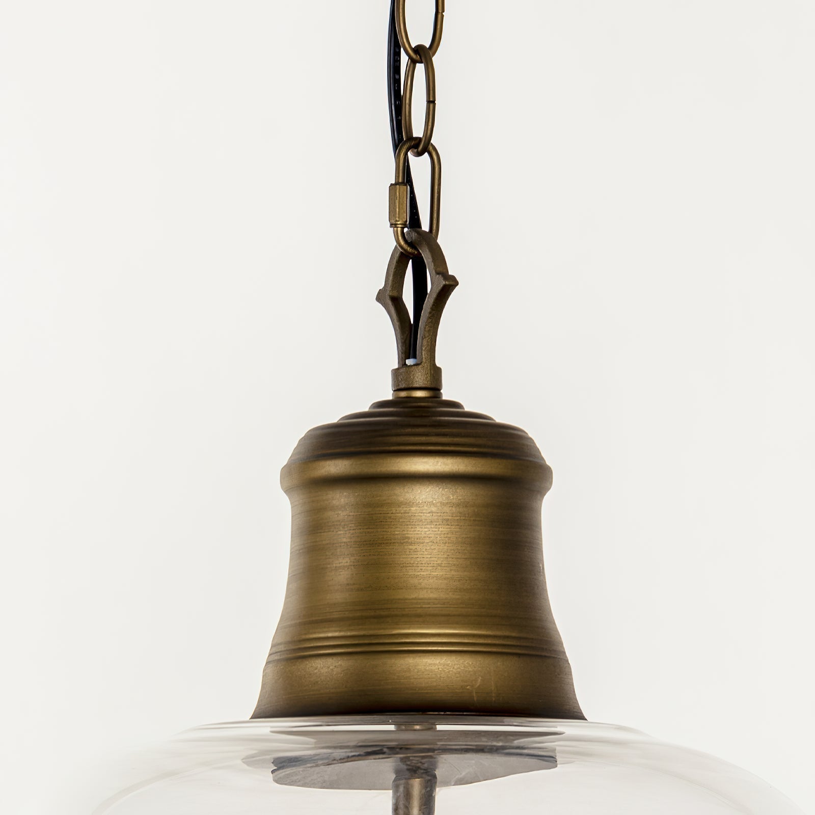 Sysolion Vintage Elegance Glass Pendant Lamp - Neutral Decor