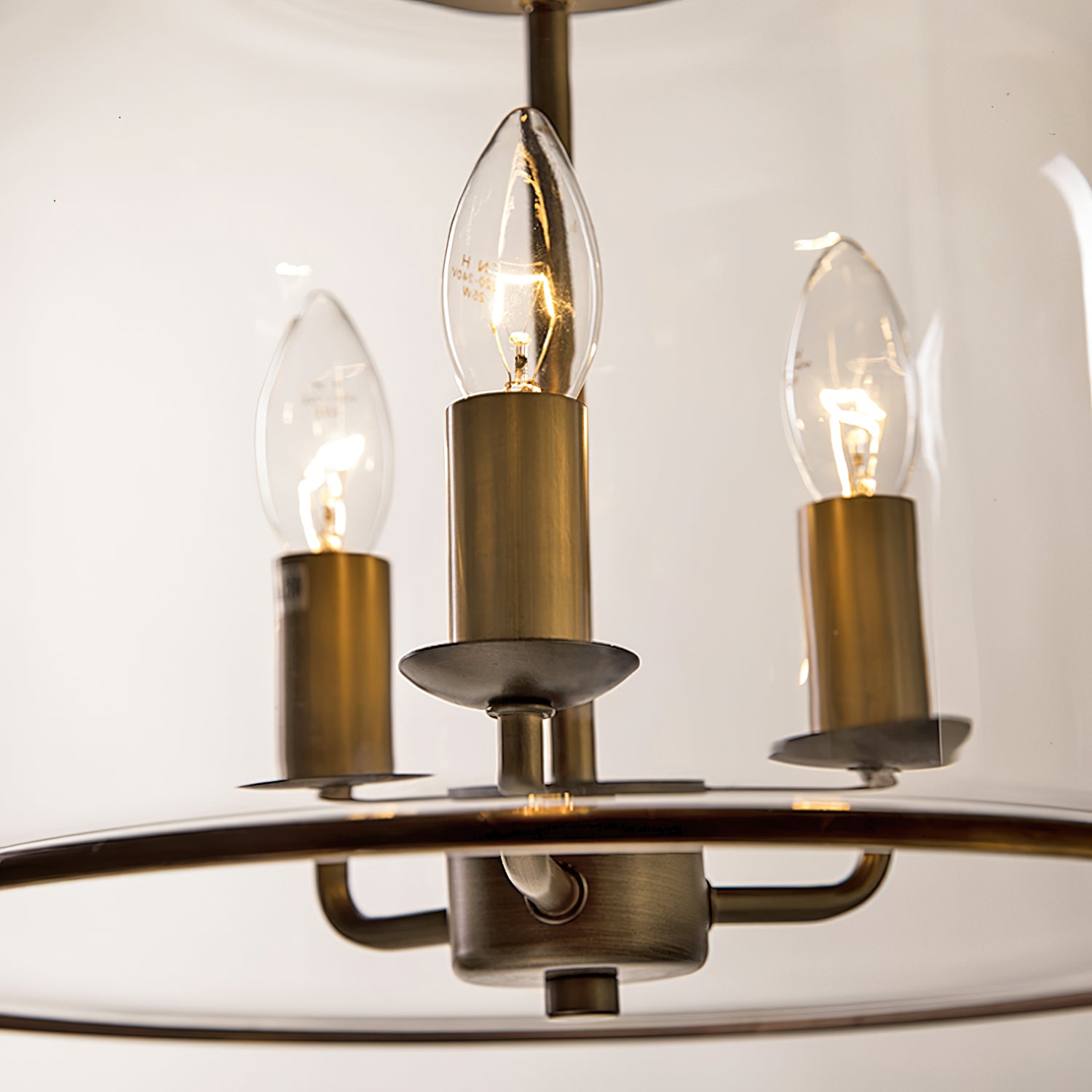 Sysolion Vintage Elegance Glass Pendant Lamp - Neutral Decor