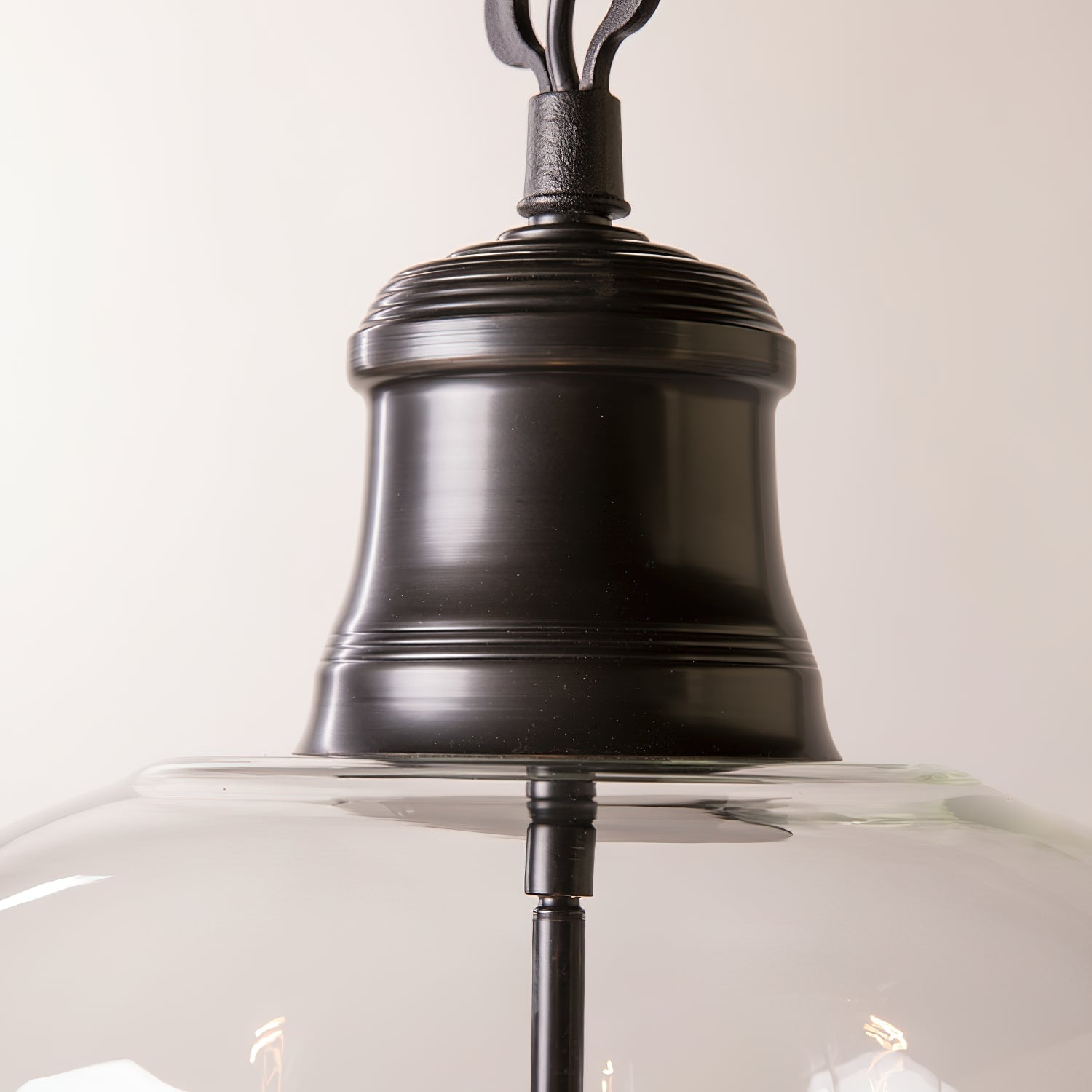 Sysolion Vintage Elegance Glass Pendant Lamp - Neutral Decor