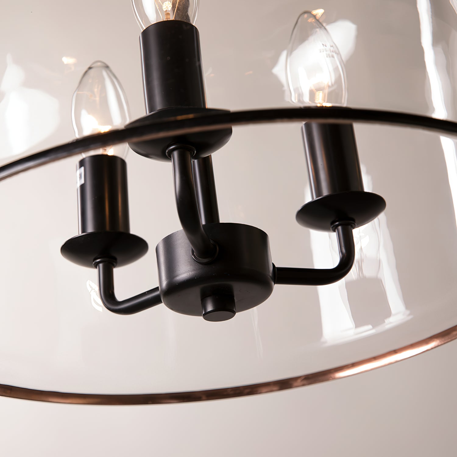 Sysolion Vintage Elegance Glass Pendant Lamp - Neutral Decor