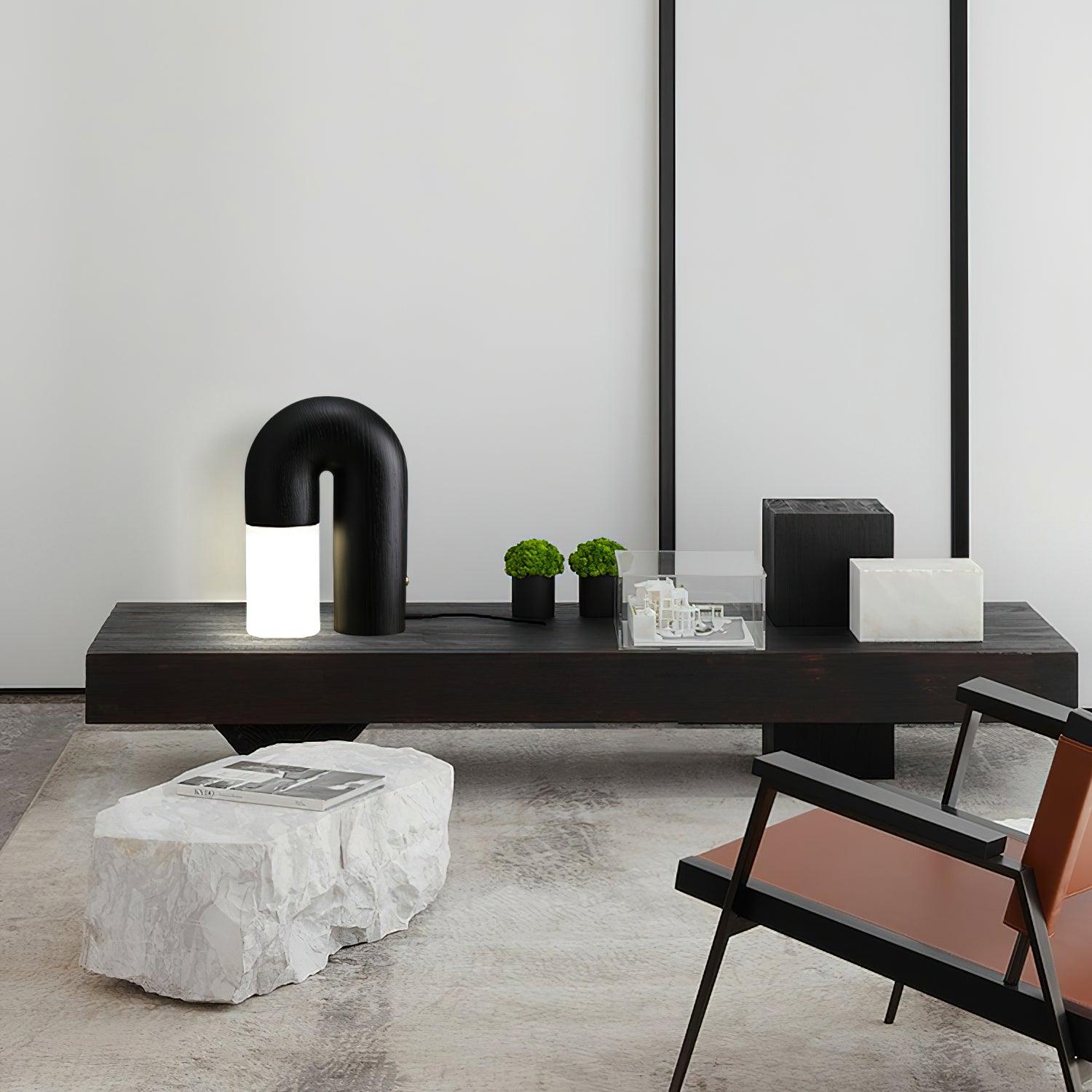 Arch Fashion Wood Table Lamp