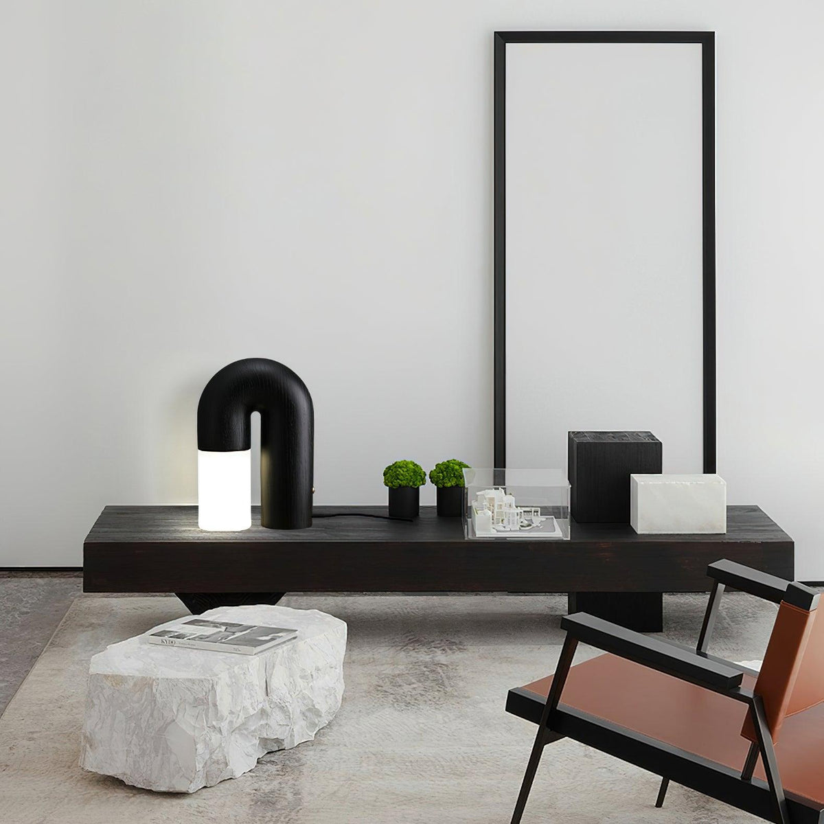 Arch Fashion Wood Table Lamp