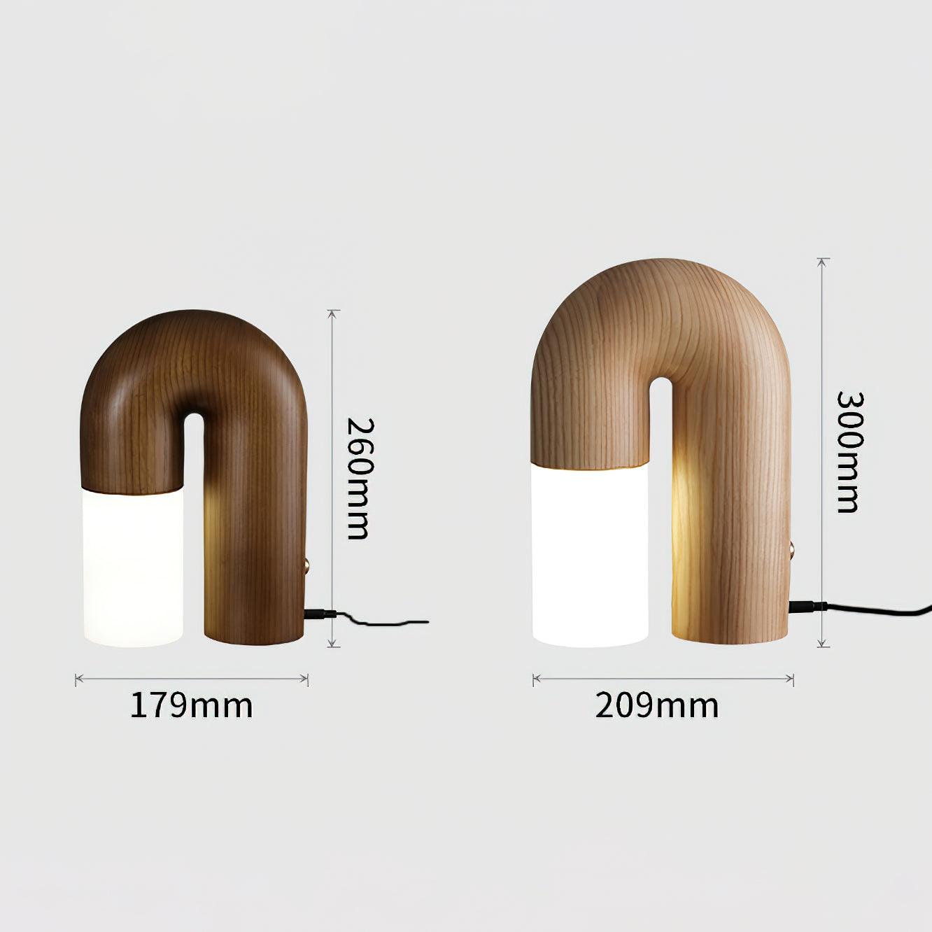 Arch Fashion Wood Table Lamp