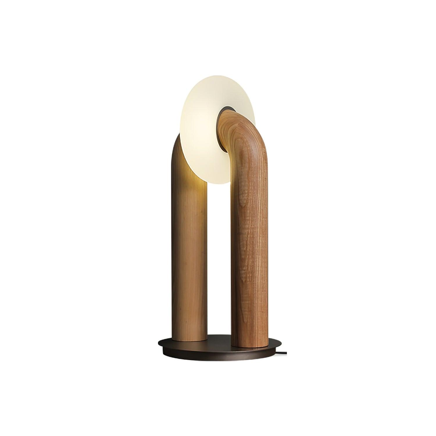 Elvelelia Vintage Wood Table Lamp