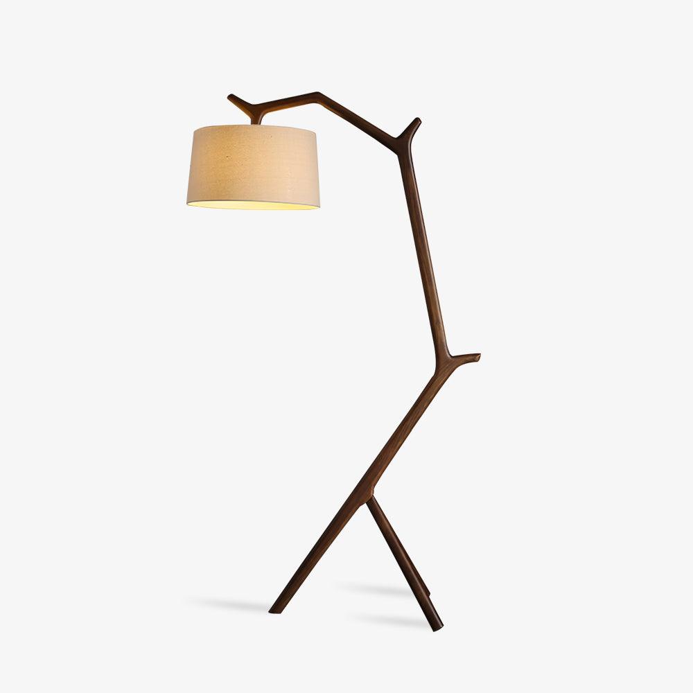 Ulmiril Rustic Wood Floor Lamp