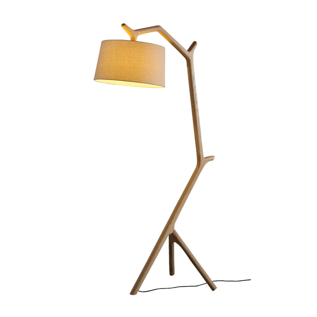 Ulmiril Rustic Wood Floor Lamp