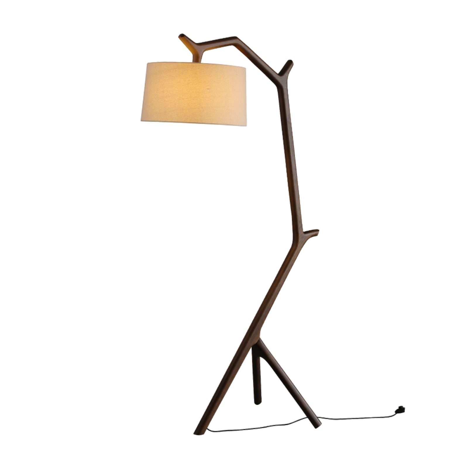 Ulmiril Rustic Wood Floor Lamp