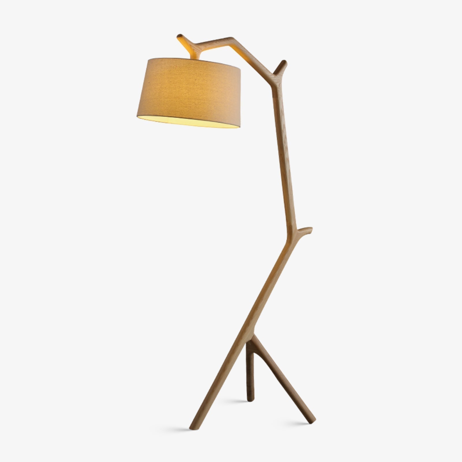 Ulmiril Rustic Wood Floor Lamp