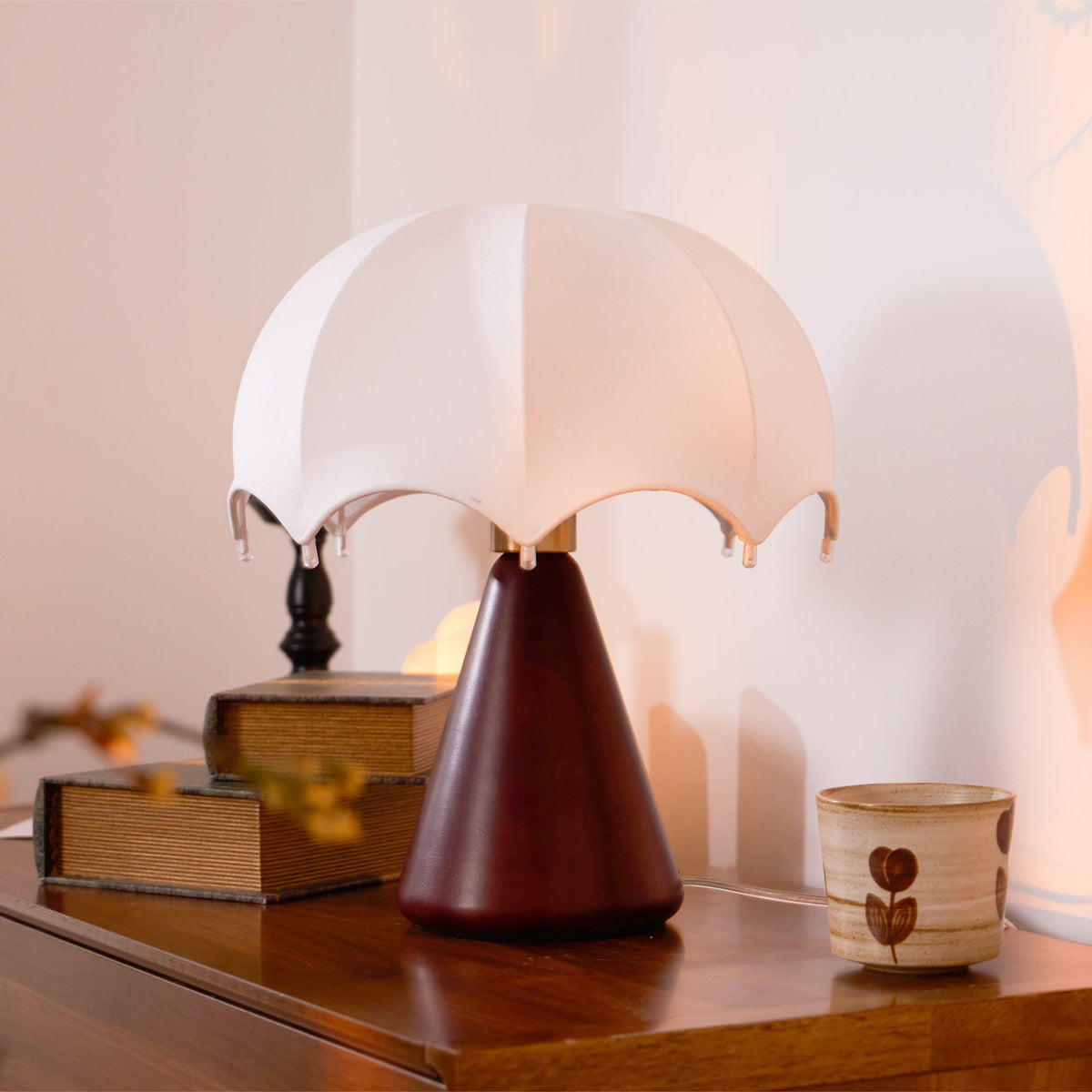 Parasol Wooden Table Lamp