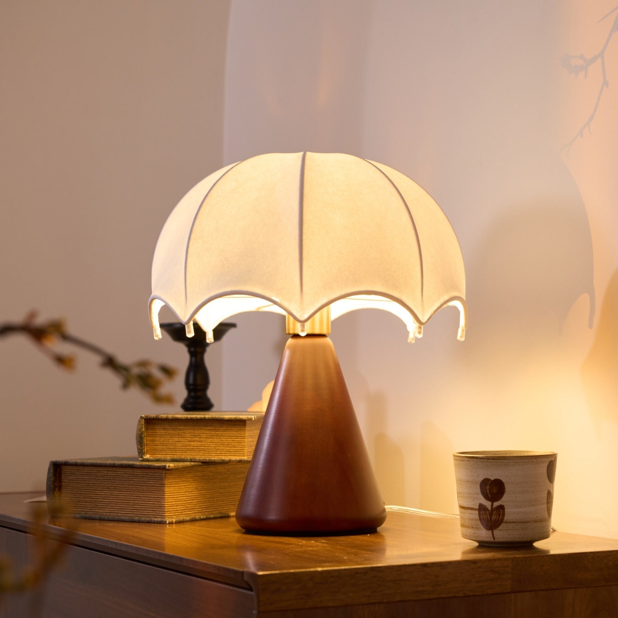 Parasol Wooden Table Lamp