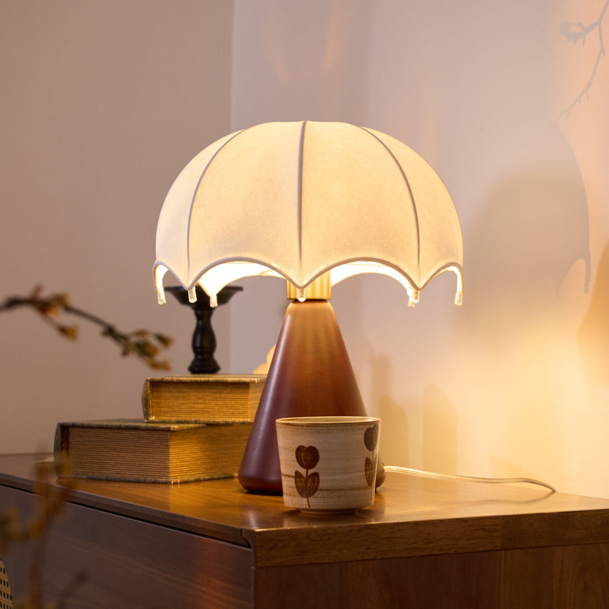 Parasol Wooden Table Lamp