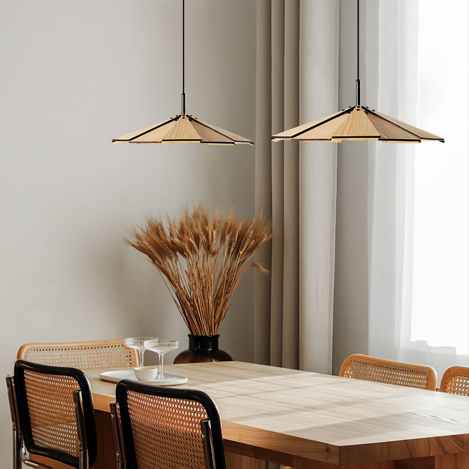 Woodura Umbrella Wooden Pendant Light