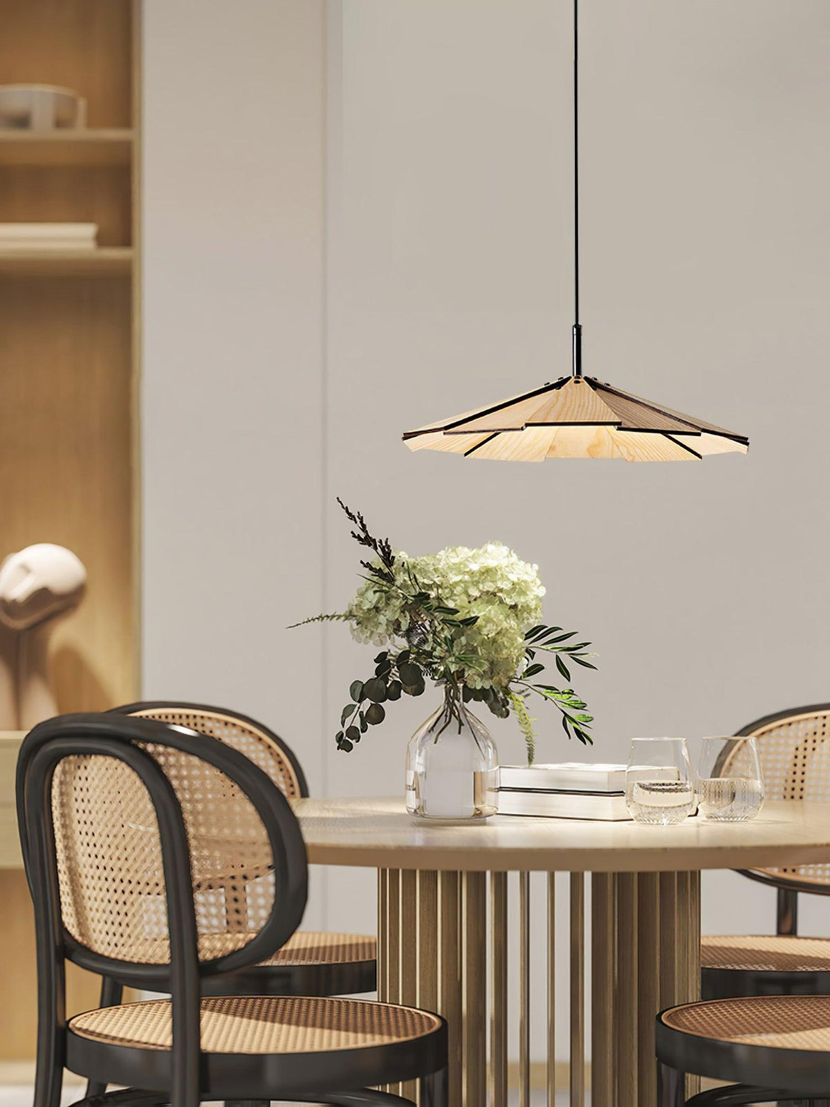 Woodura Umbrella Wooden Pendant Light