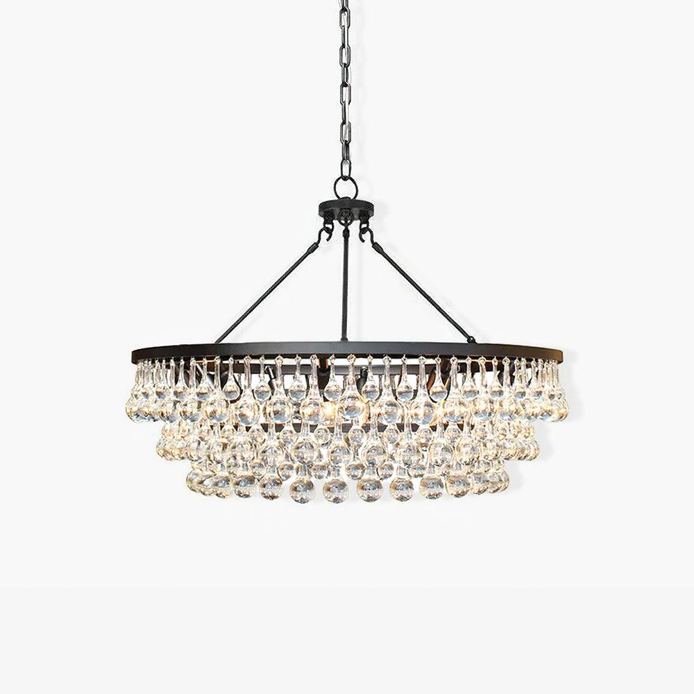 Avelis Postmodern Luxury Unique Tiered Crystal Chandelier