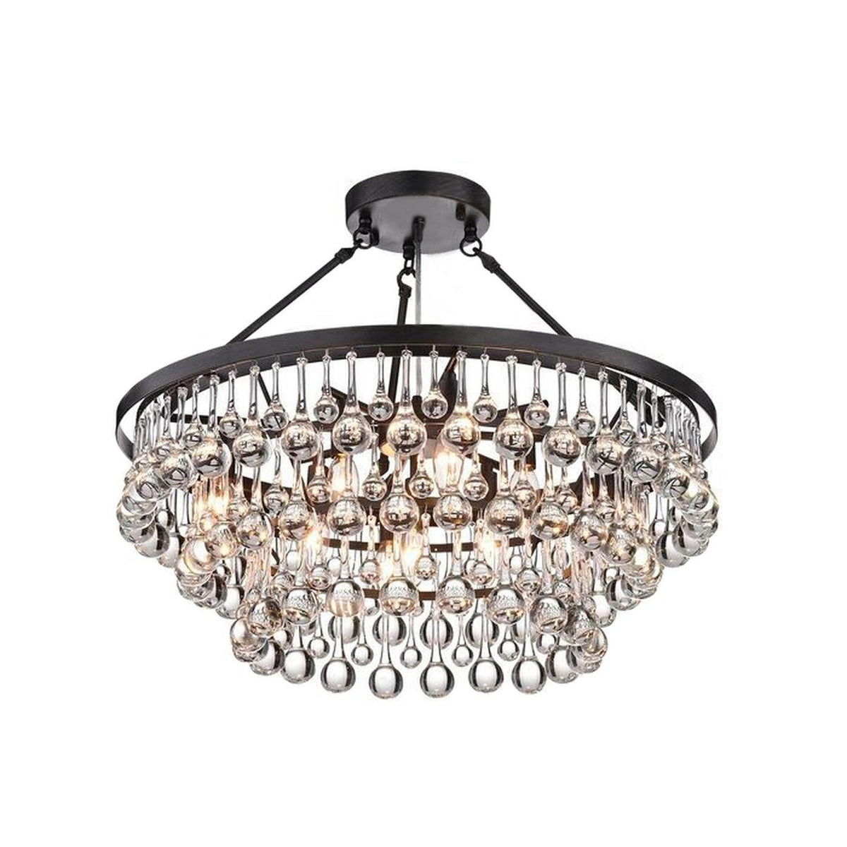 Avelis Postmodern Luxury Unique Tiered Crystal Chandelier