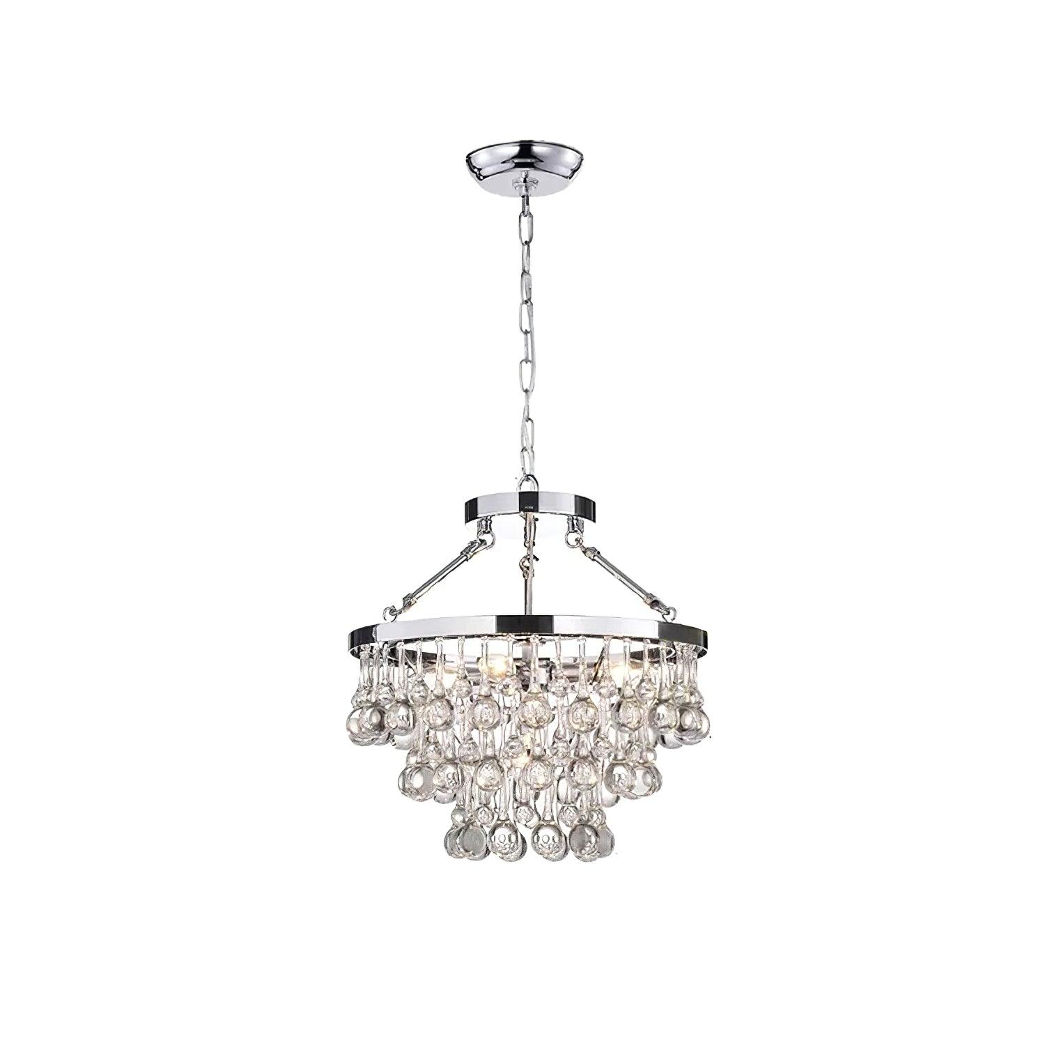 Avelis Postmodern Luxury Unique Tiered Crystal Chandelier