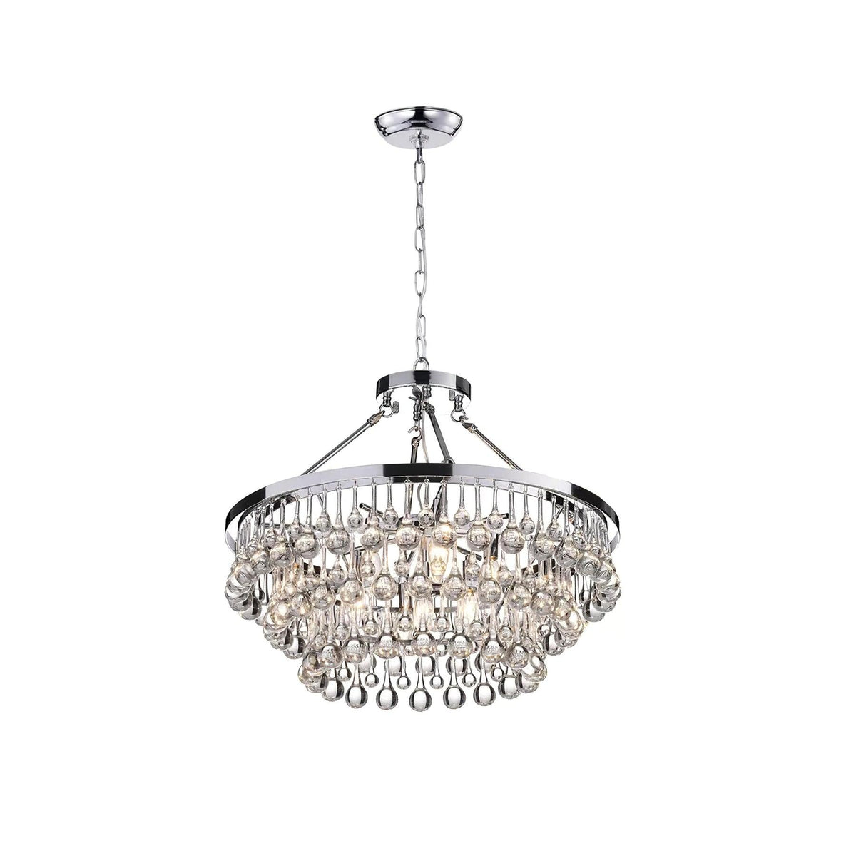Avelis Postmodern Luxury Unique Tiered Crystal Chandelier