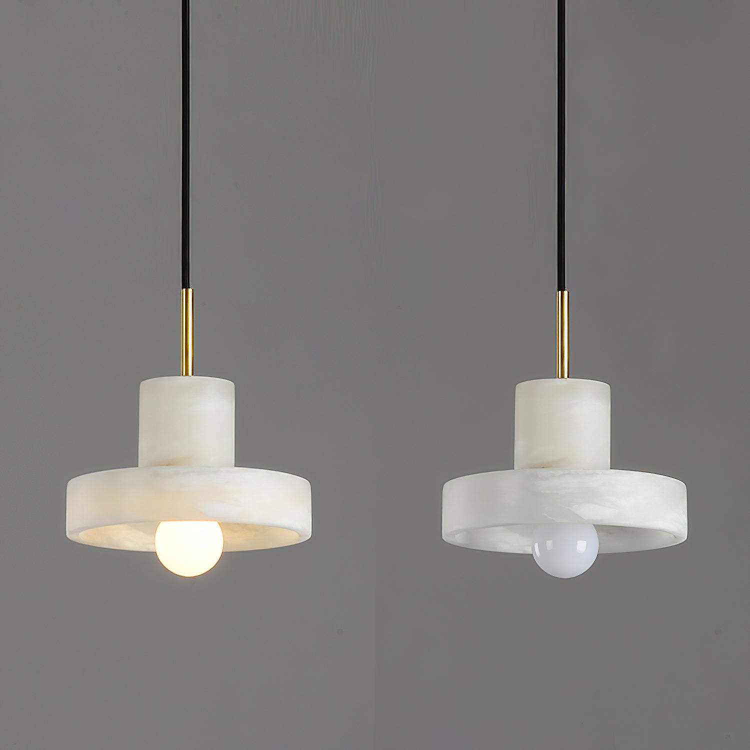 Maren Pendant Lamp Alabaster Hat-Shape