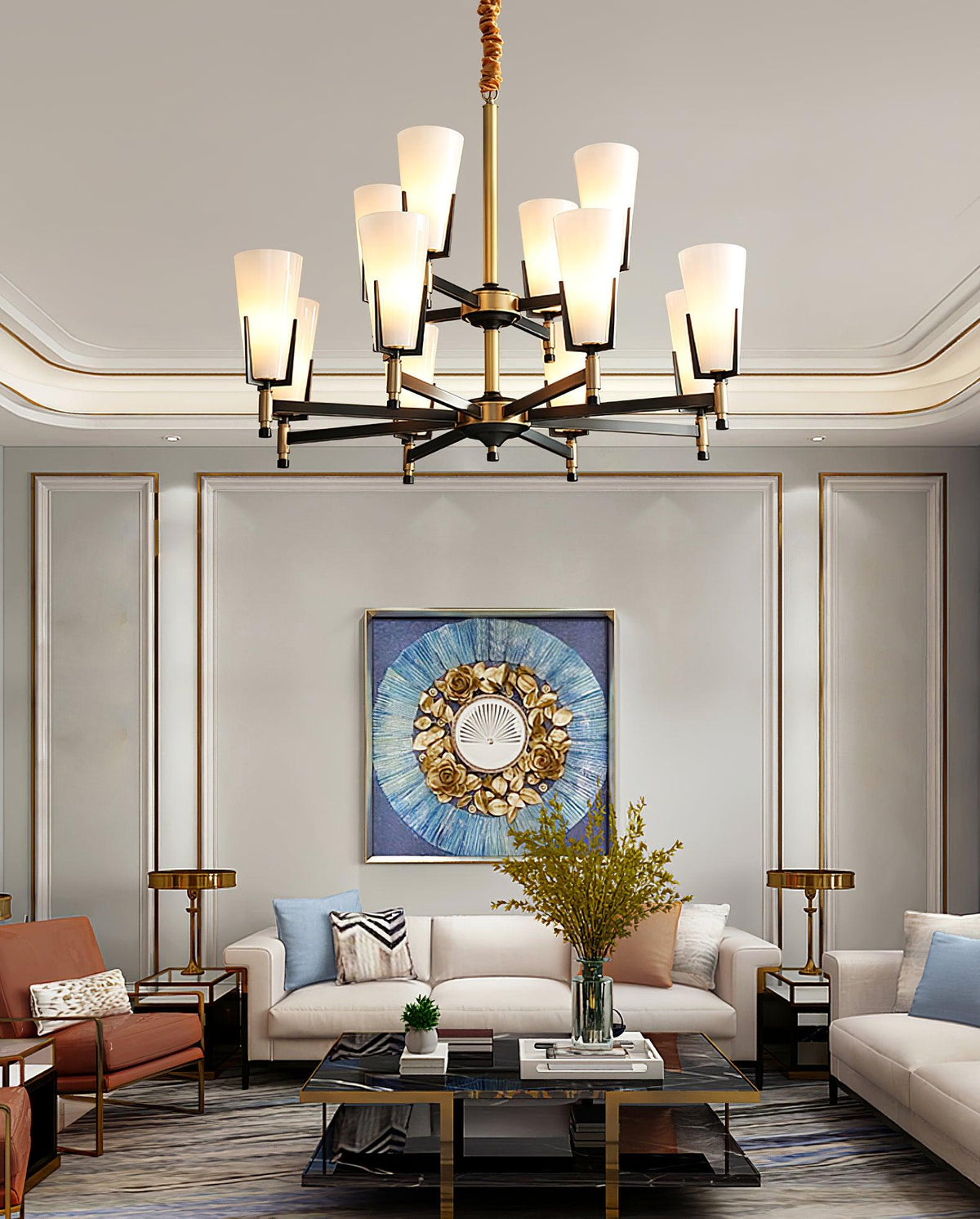 Gleam Luxury Brass Chandelier