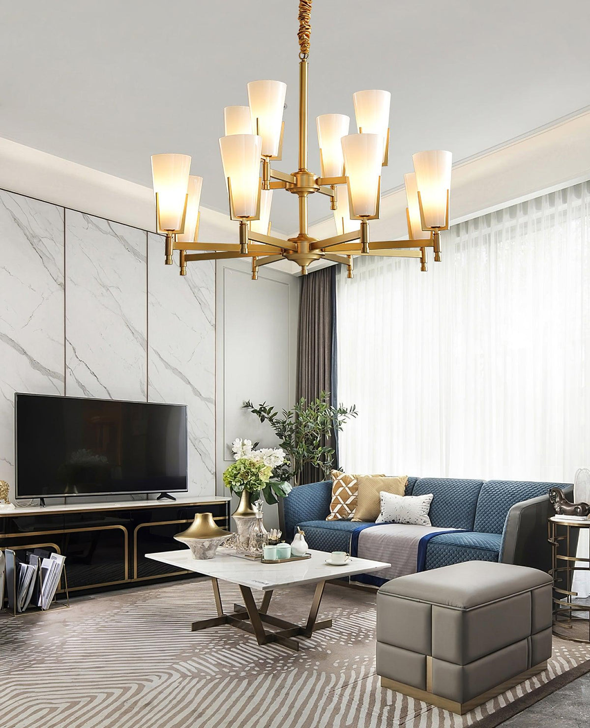 Gleam Luxury Brass Chandelier