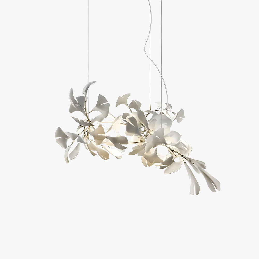 Olivia CeraFall Modern Art Deco Organic Chandelier Ceramics - Neutral Decor