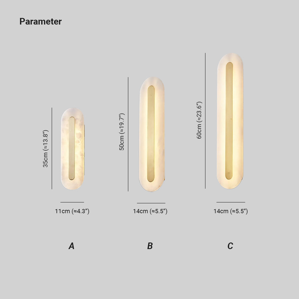 Ronan Alabaster Rounded Wall Lamp