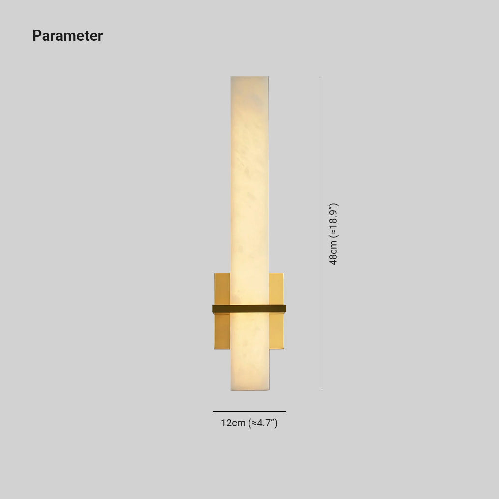 Evangeline Modern Alabaster Cuboid Wall Light