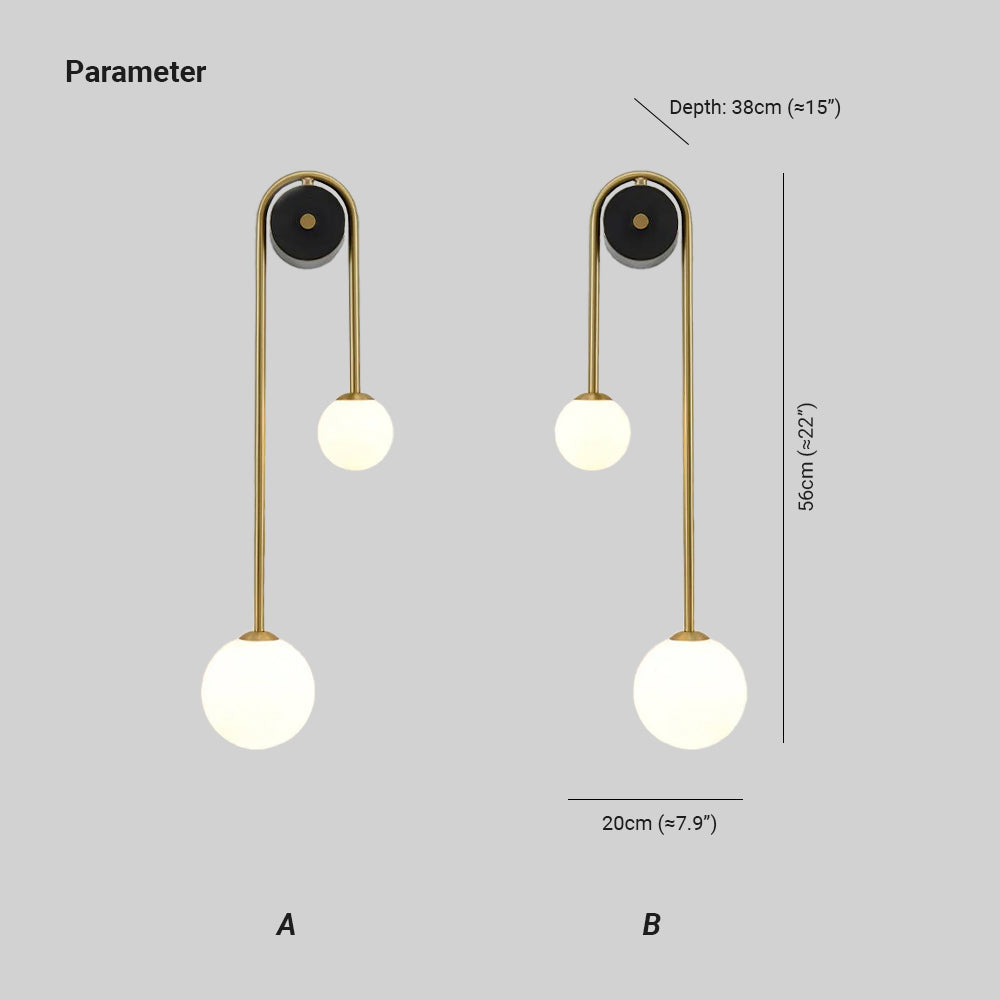 Raphael Brass Arc Wall Light