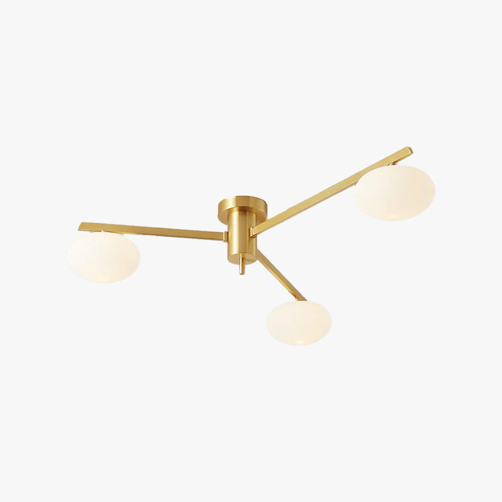 Nolan Modern Glass Black Ceiling Light