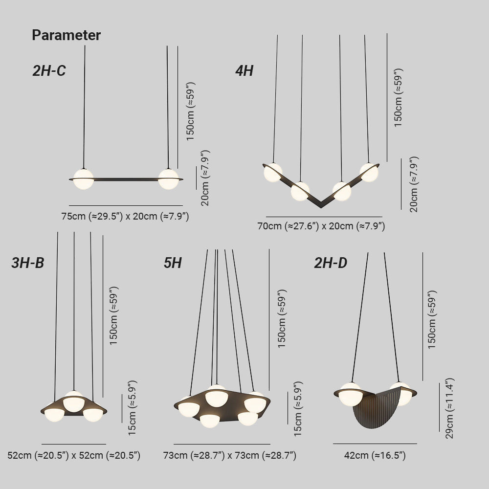 Theo Black Glass Pendant Lamp
