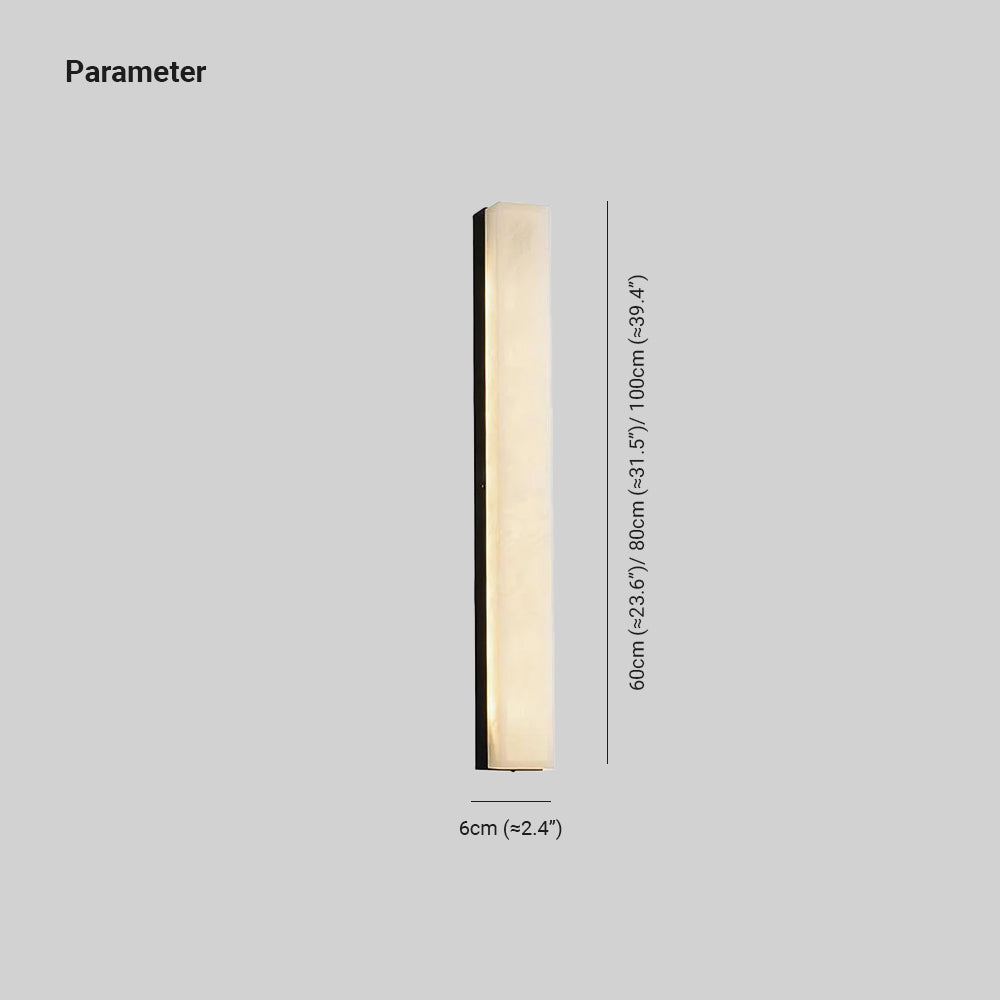 Colette Linear Brass Alabaster Wall Lamp