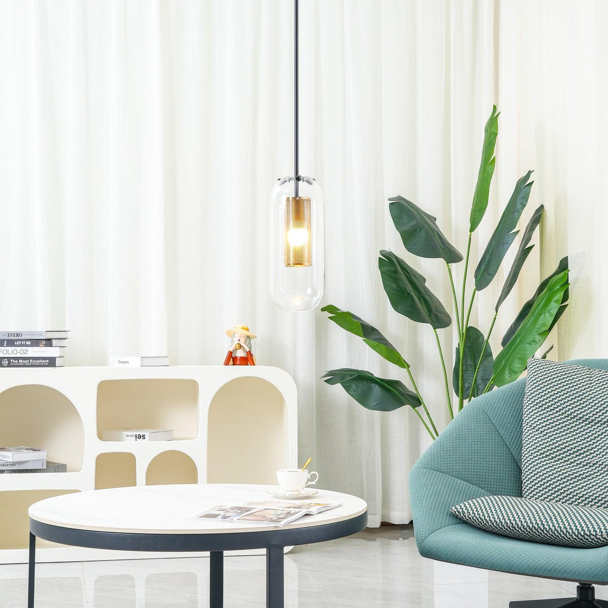 Sypharil Minimalist Glass Pendant Light