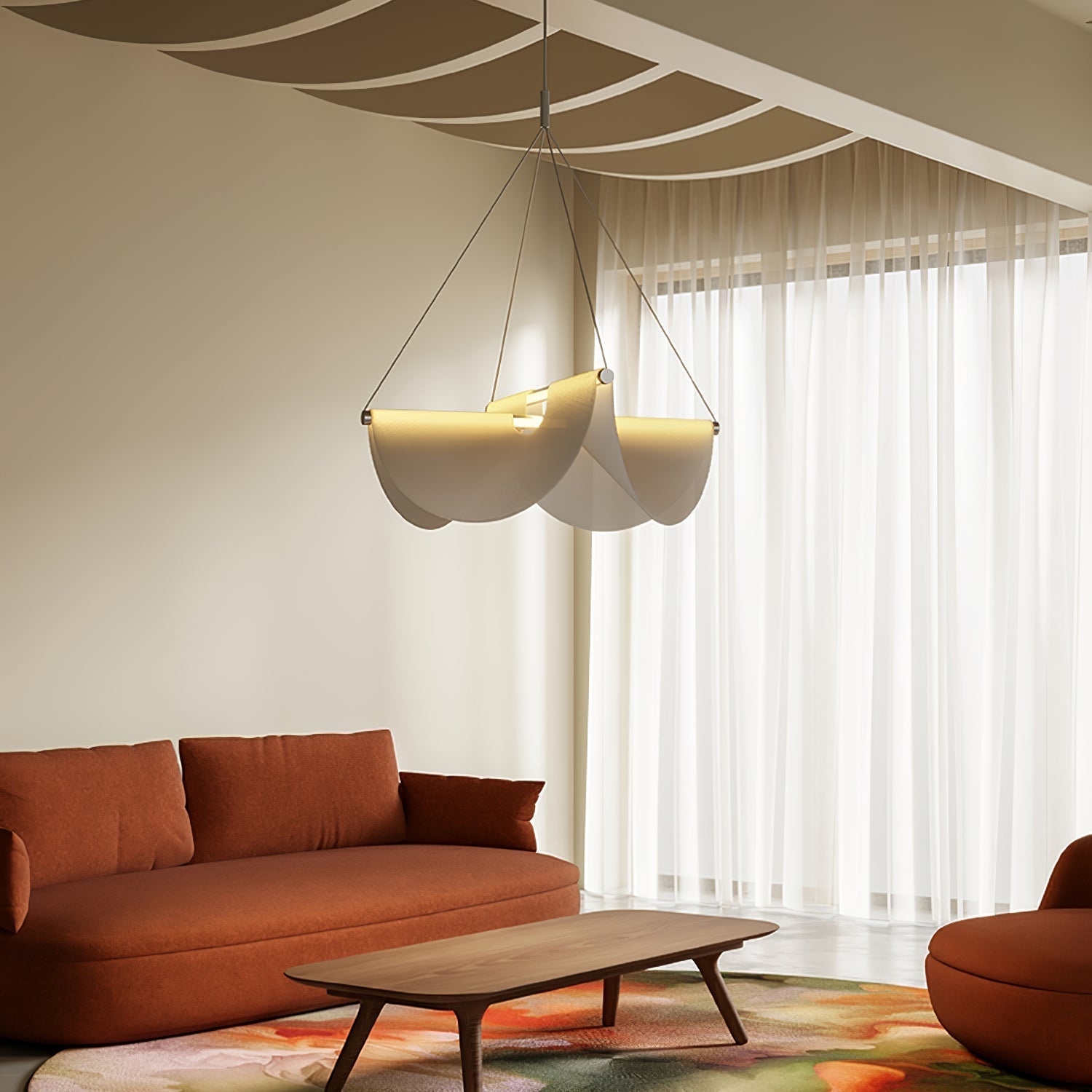 Avenuelle Postmodern Luxury Ribbon Pendant Lamp