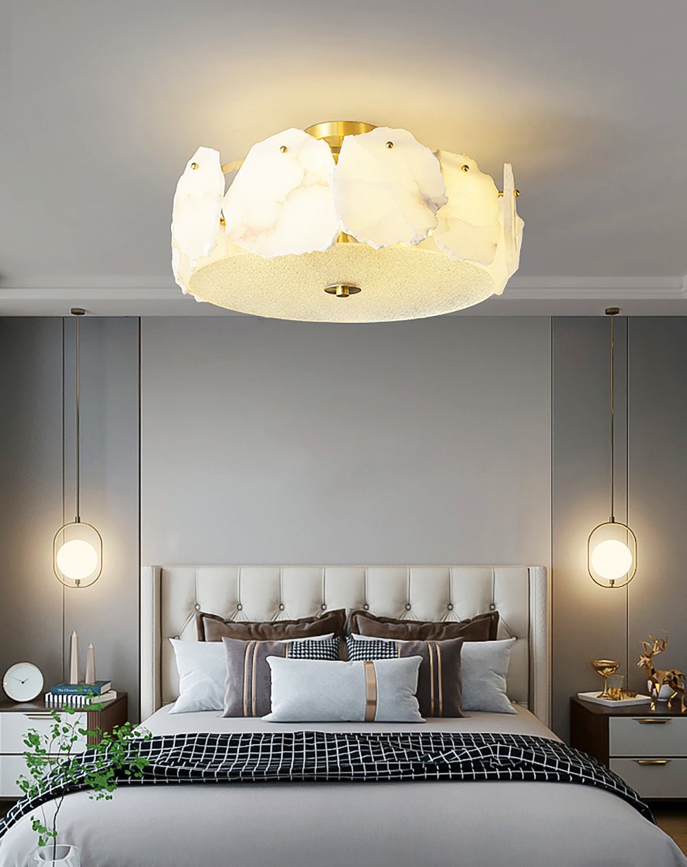 Peld Alabaster Flush Mount Light