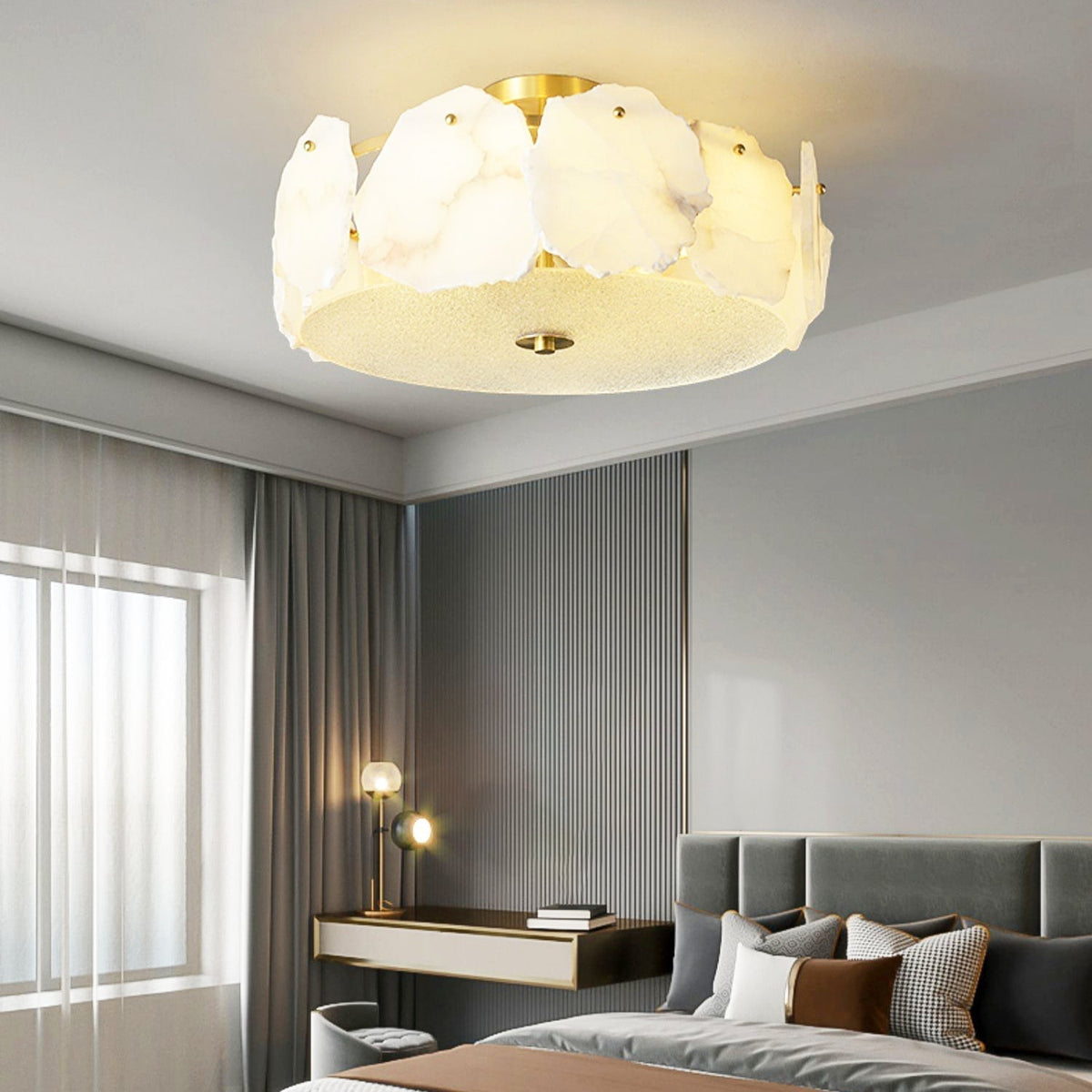 Peld Alabaster Flush Mount Light
