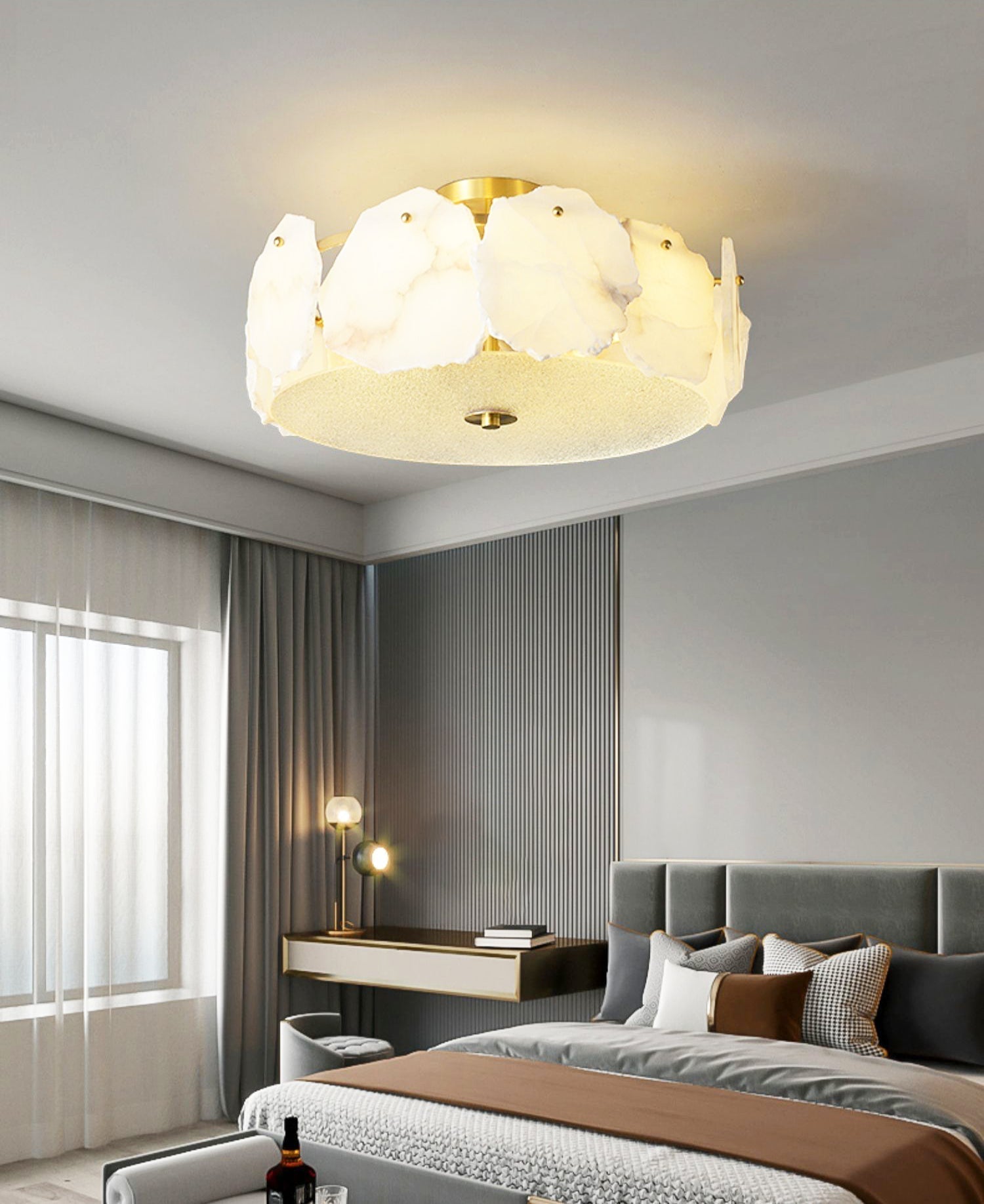 Peld Alabaster Flush Mount Light
