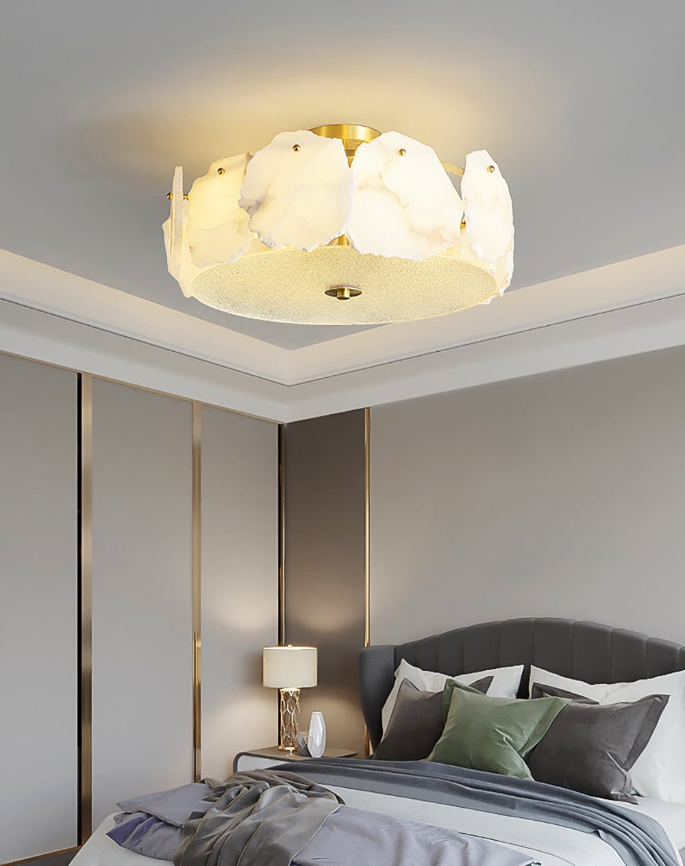 Peld Alabaster Flush Mount Light