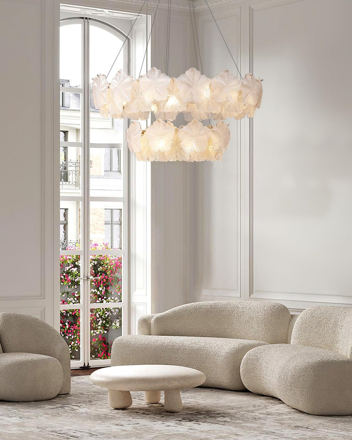 Vitheir Floral Glass Chandelier