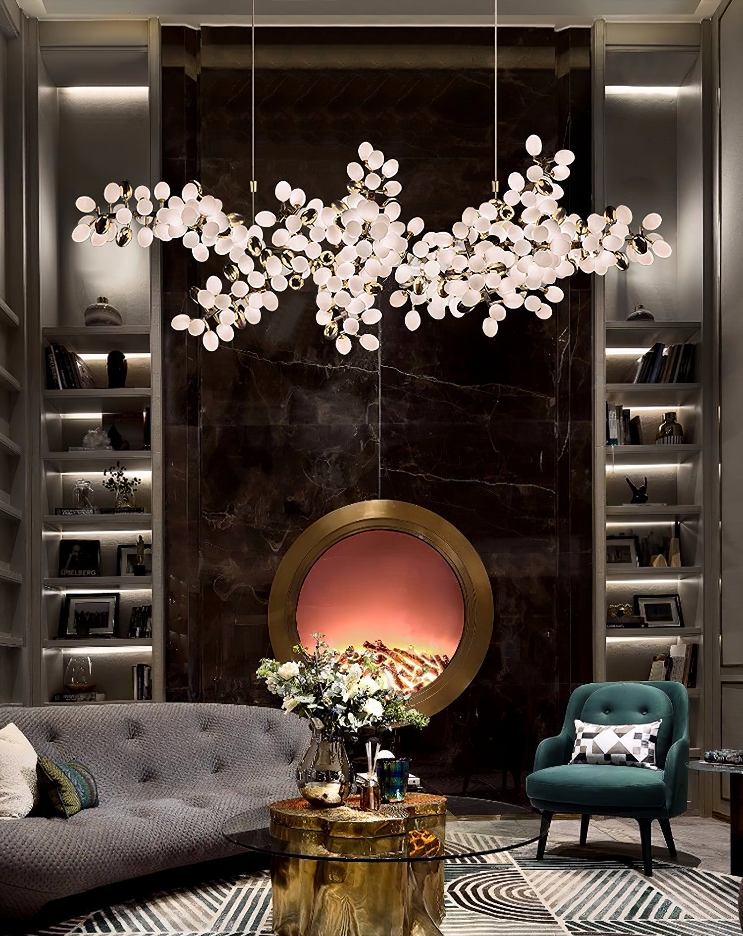Aldo Elegant Droplet Glass Chandelier