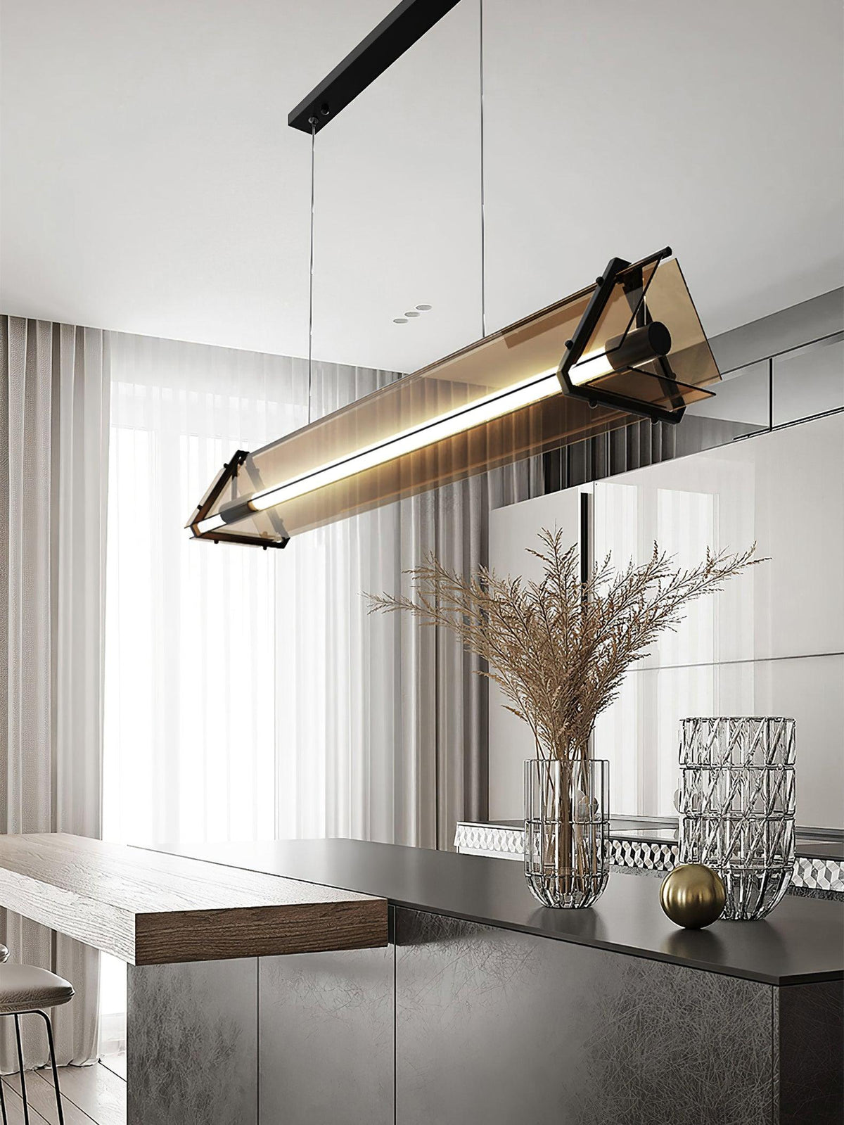 Carven Glass Minimalistic Pendant Light