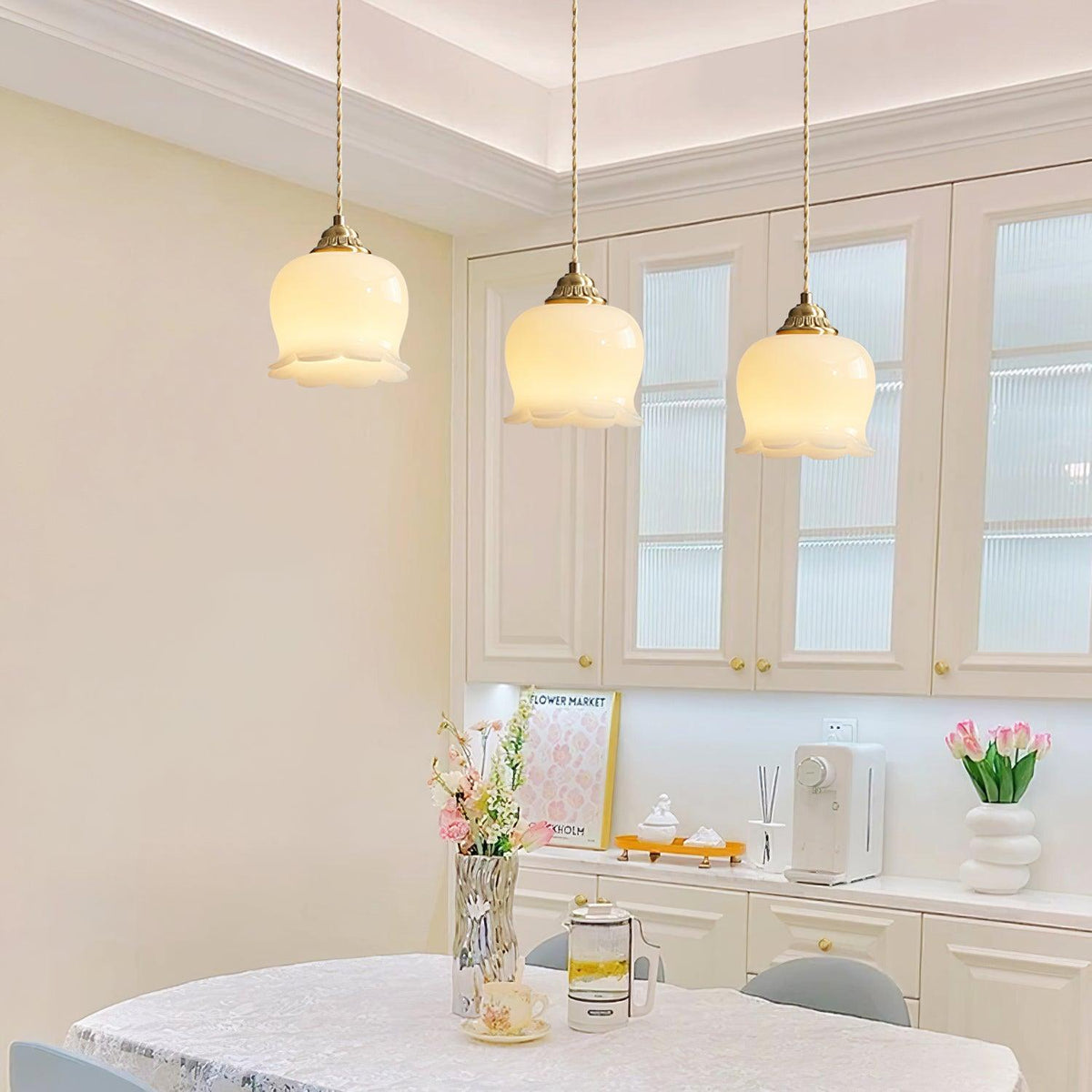 Veloza Brass & Resin Glam Pendant Lamp