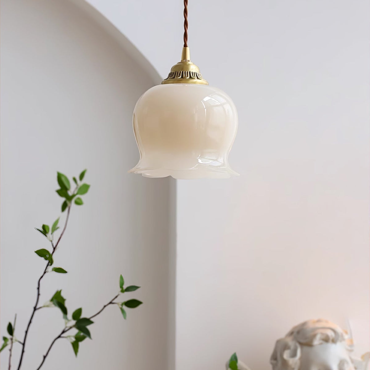 Veloza Brass & Resin Glam Pendant Lamp