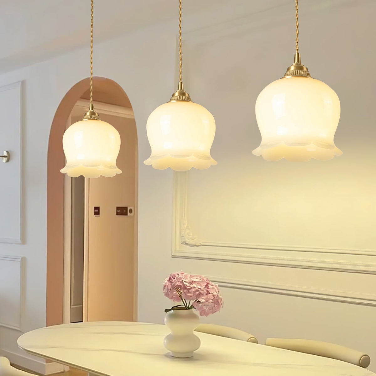 Veloza Brass & Resin Glam Pendant Lamp