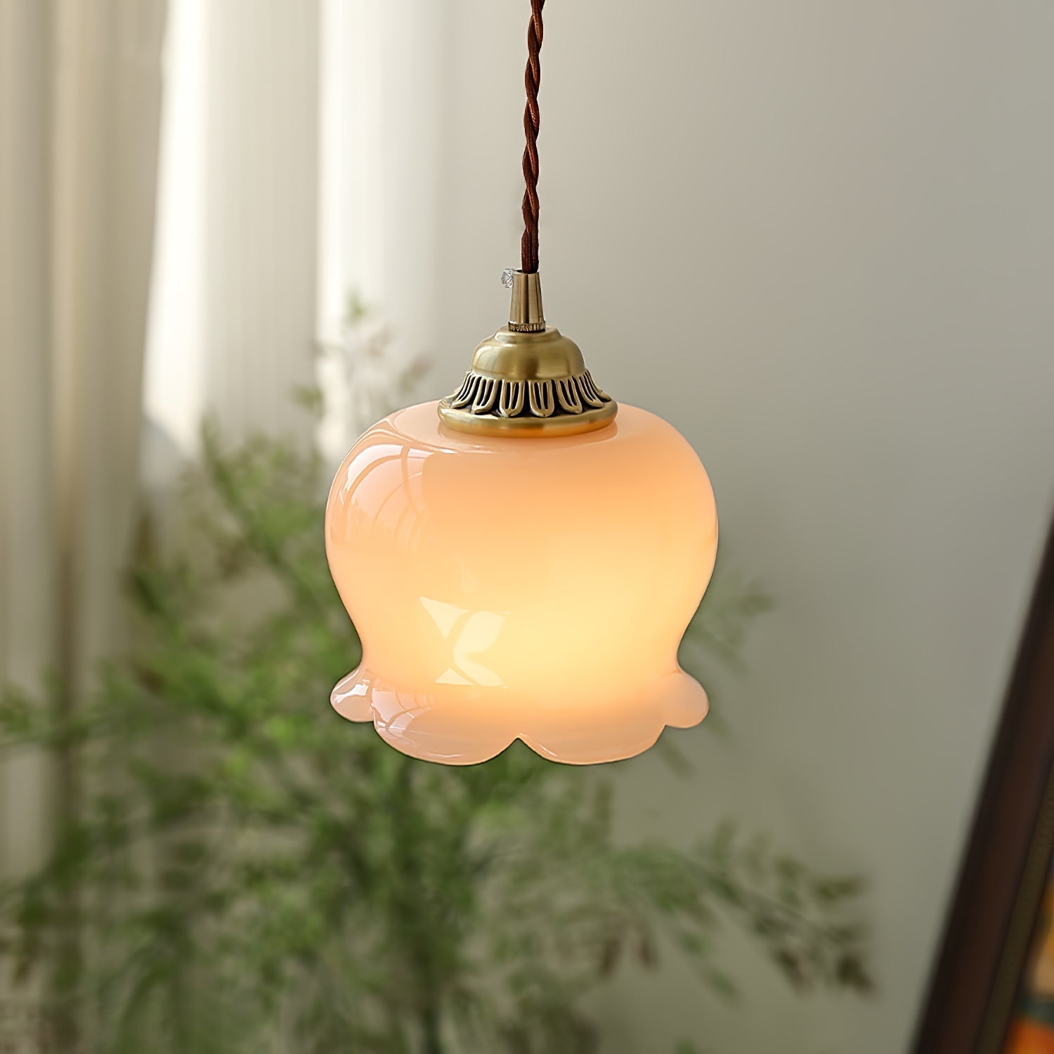 Veloza Brass & Resin Glam Pendant Lamp