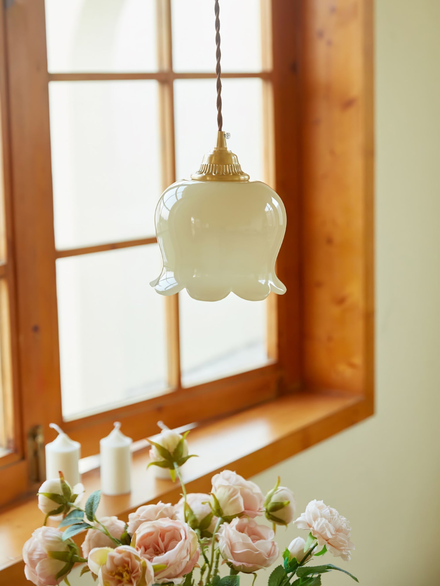 Veloza Brass & Resin Glam Pendant Lamp